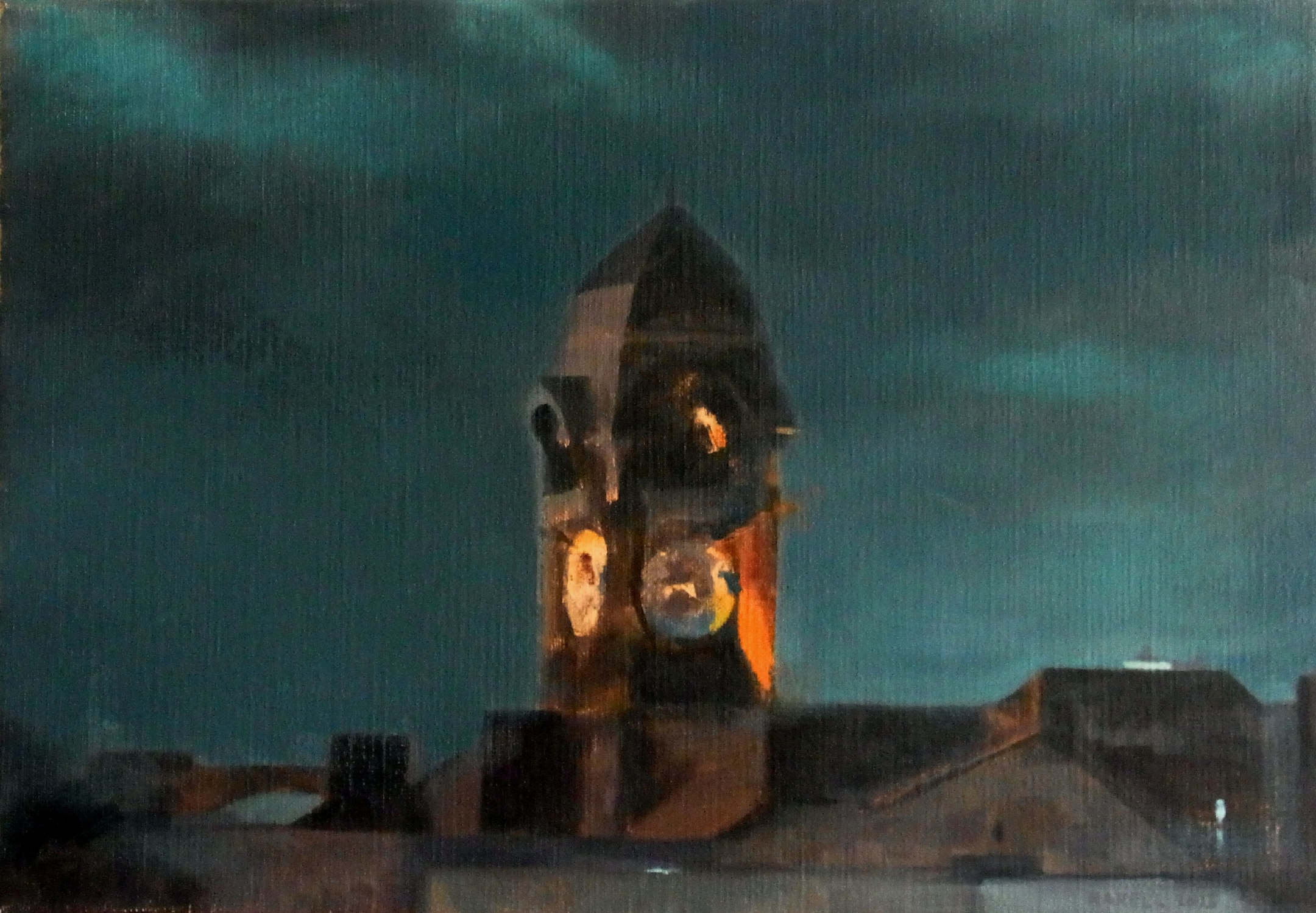 Church Tower at Night &mdash; Jasmin Harell